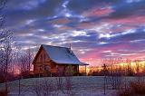 Log House At Sunrise_18555-7